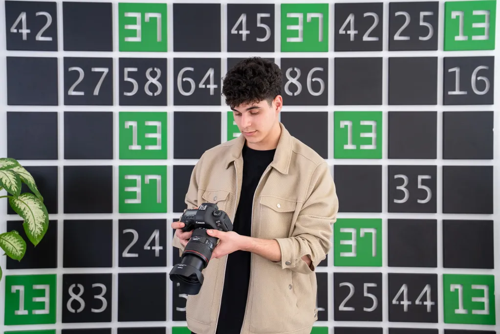 Behind the camera at 1337